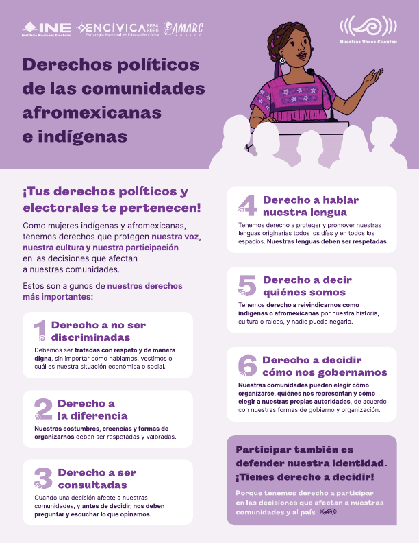 Infografía 2: Derechos políticos de las comunidades afromexicanas e indígenas